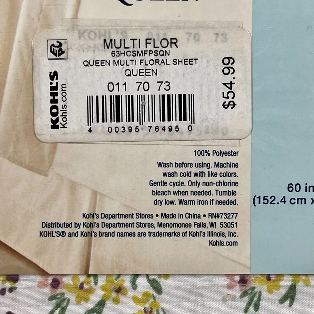 Home Classics Queen Multi-Floral Print Microfiber Sheet Set - 4 Pieces